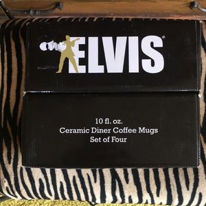 **NWOT**Set of 4 Elvis Presley Ceramic Coffee Mugs